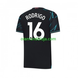 Camisola Manchester City Rodri Hernandez 16 Homem Equipamento Terceiro 2023-2024 Manga Curta